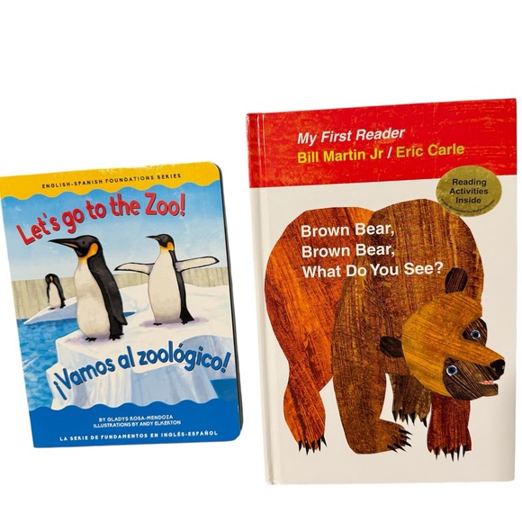 Eric Carle Other - Kids Book Bundle Eric Carle Brown Bear + Bilingual Let’s Go to the Zoo